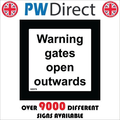 Sign warning gates open - gates,