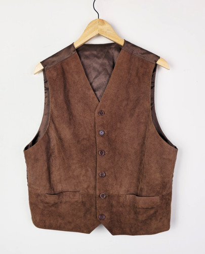 Real suede leather - leather, waistcoat