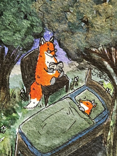 Grandma grandad fox baby - grandma/grandad, fox,