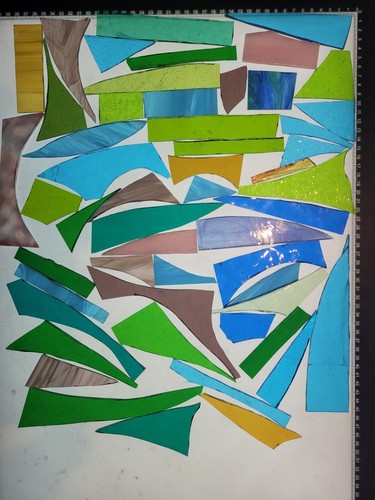 Stained glass offcuts suitable - glass,