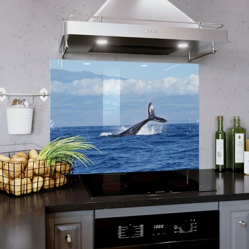 Glass splashback kitchen tile - glass,