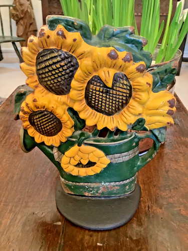 Vintage sunflower cast iron - 'sunflower',
