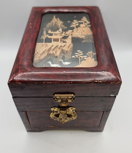 Vintage chinese lacquer wooden - vintage,