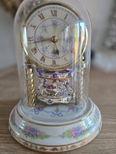 The Franklin Anniversary Carousel Clock Dentzel Porcelain Germany Original