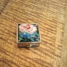 Vintage Pill Box with floral