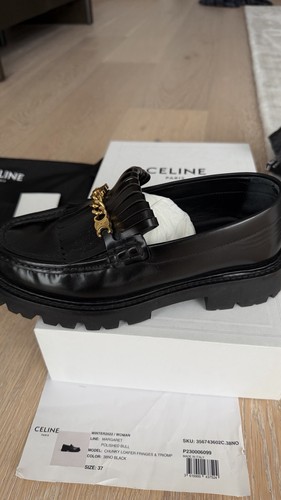 Celine black leather margaret - celine,