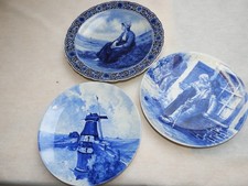 3 pcs Delft Wall Plate Royal Delft Holland