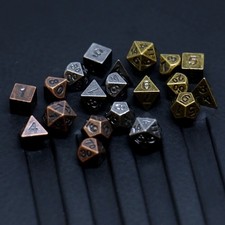 7pcs Full Set Metal Mini Dice