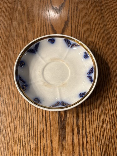 Antique flow blue - flow, saucer