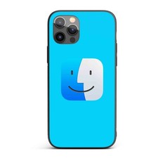 Apple Finder Face iPhone Case Cool Novelty Custom Black Cover Fun Tech Gift