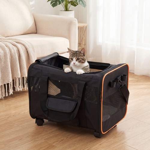 Rolling pet carrier - carrier, wheels
