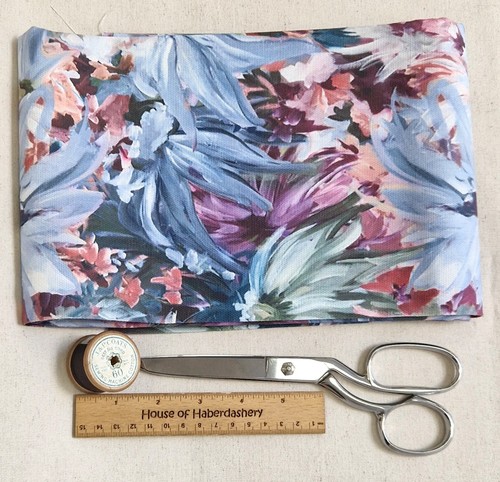 Canvas fabric remnant blue - canvas,