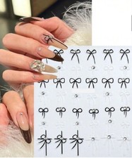 5D Nail Art Stickers Decals Embossed Christmas Bows Bowties  Decoration (MO194)