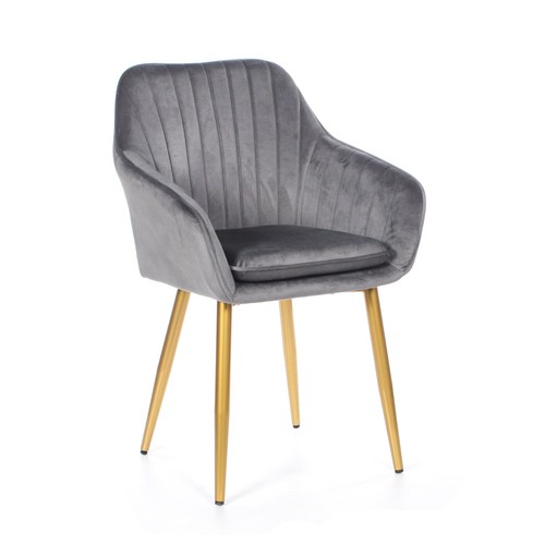 Velvet upholstered grey - velvet,