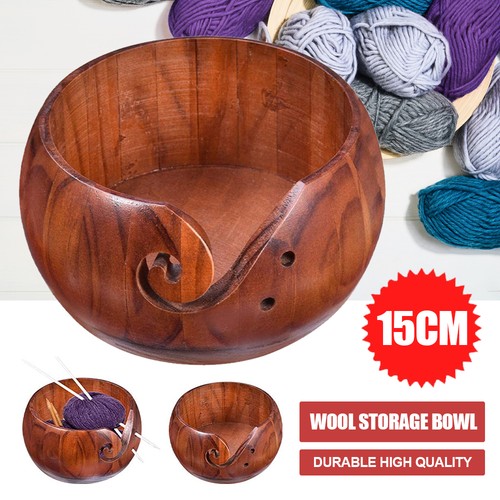 Large wooden yarn bowl - large,