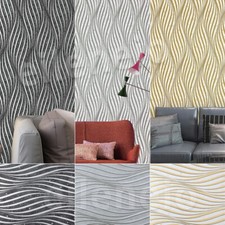 3D Wave Stripes Glitter