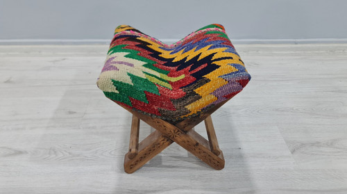 Wooden stool rainbow - rainbow,