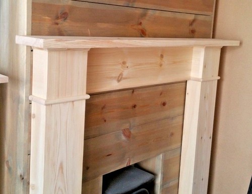 Pine chunky fire - pine, surround