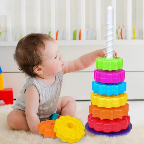 Baby rainbow tower - baby, spinning