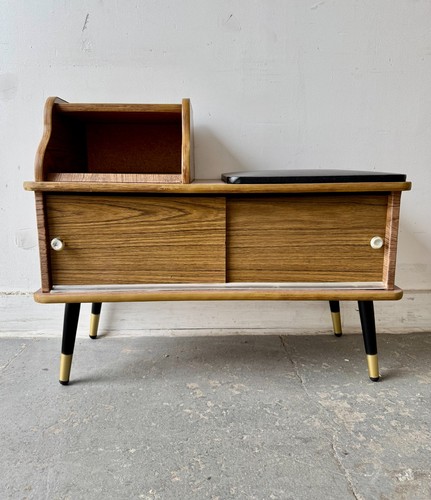 Vintage telephone table with - vintage,