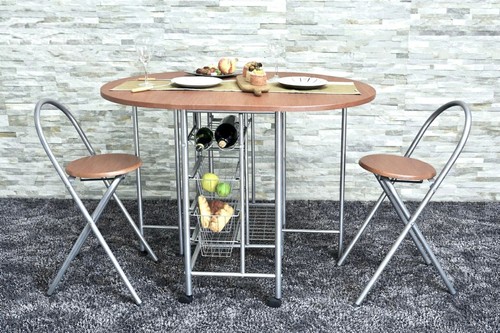 Space saving foldable dining - space,