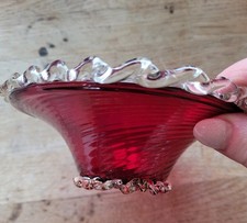 Murano Venetian Ruby Red Swirl