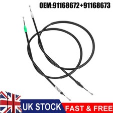 FOR RENAULT TRAFIC VAUXHALL VIVARO REAR HANDBRAKE CABLES R+L SET 91168672