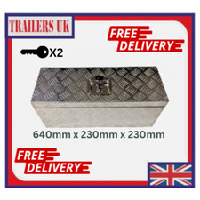 Trailer Storage box/ Tool box Aluminium lockable 640x230x230mm