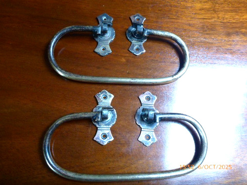 Pair victorian brass - brass, umbrella