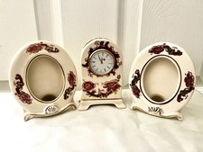 Masons Mandalay red Miniature Clock And Picture Frames