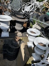 Antique Cast Iron Garden Urn