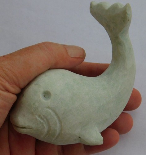 Dolphin figurine soapstone - figurine,