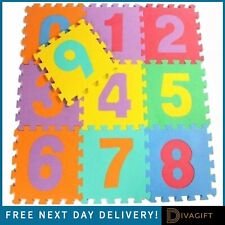 BABY PLAY MAT FOR CHILDRENS KIDS NUMBERS SOFT FOAM JIGSAW PUZZLE MATS 9PC 123