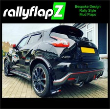 rallyflapZ | Mud Flaps & Kit FIT Nissan Juke Nismo & RS Black 4mm PVC *Gloss W&R