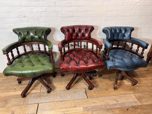Chesterfield leather captains - chesterfield,