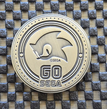 Sonic Hedgehog GO SEGA 60th Anniversary Coin Medal Rare GENESIS SATURN DREAMCAST