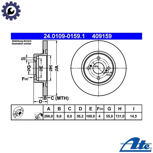 Brake disc 0109 - 2x,