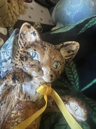 Vintage ceramic cat - vintage,