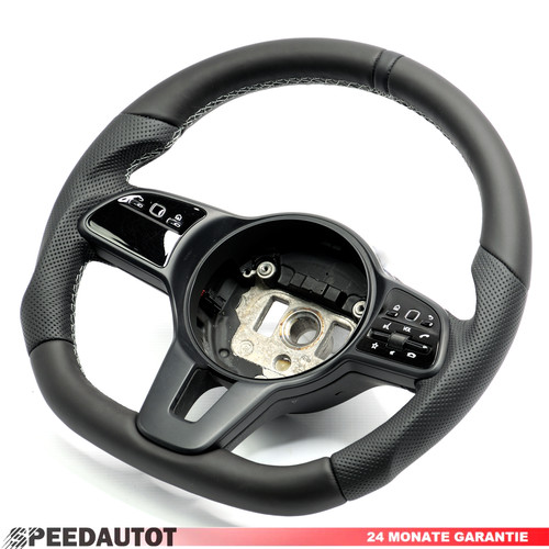 Flat leather steering - leather, wheel