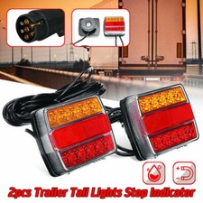 Trailer Towing LED Lights 12V Magnetic Rear Tail Board Lamps Stop Car 7.5M Cable