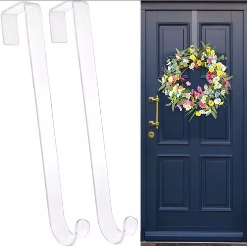 2pcs clear wreath hanger - clear,