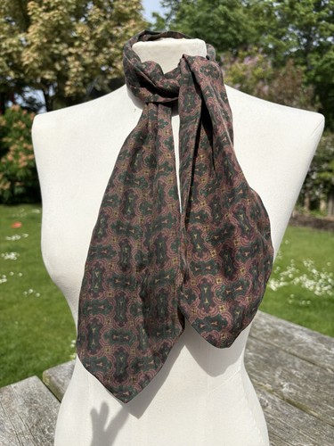 Vintage silk cravat - silk, ascot