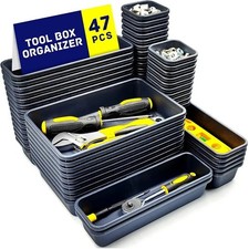 47pcs Tool Box Organizer Tray