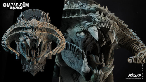 Printed 16k resin balrog - printed,