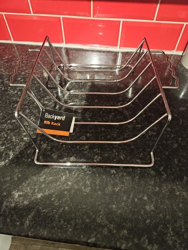 Rib rack stainless steel bbq - stainless,