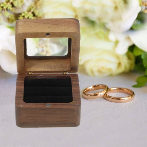 Double ring box - ring, wooden