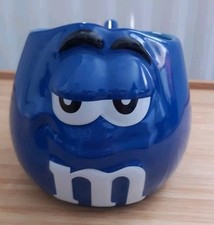 M&M's world 3D large blue mug.  slight damage* see photos for detail