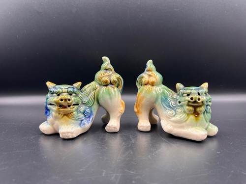 Pair chinese foo dogs yin - of,