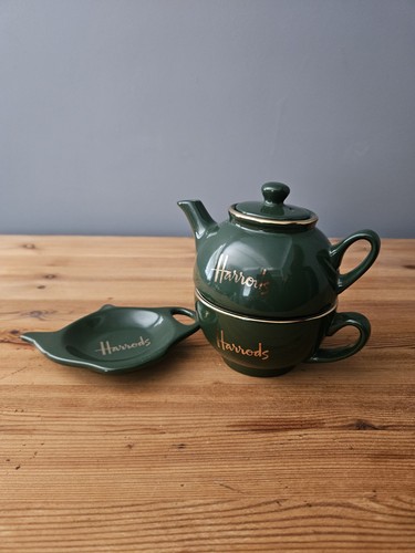 Harrods green ceramic tea for - harrods,