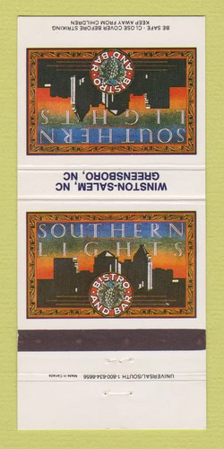 Matchbook cover southern - matchbook,